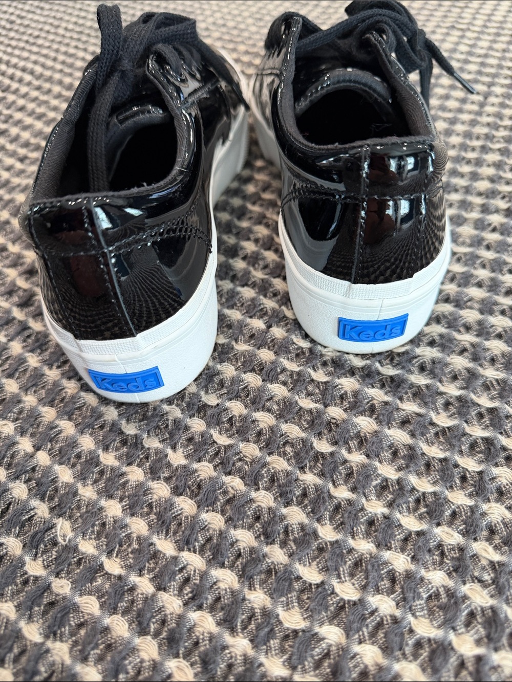 Keds Black Patent Low-Top Lace-Up Sneakers - Picture 4 of 8